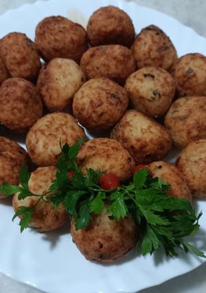 Foto de Croquete de arroz com queijo muçarela e parmesão