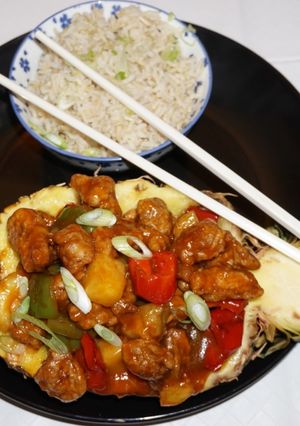 A picture of Sweet and Sour Pork with Pineapple - Jon Style.