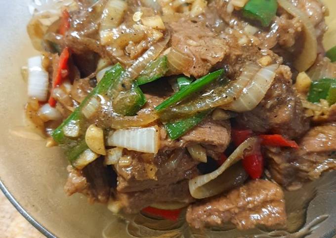 Resep Daging sapi lada hitam Anti Gagal