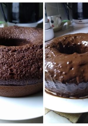 Una foto de Torta de chocolate bañada en choco😋🍫🍫
