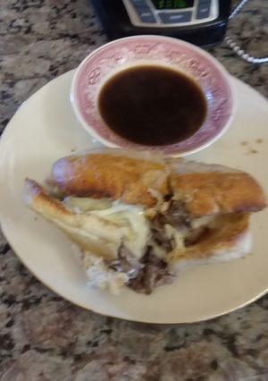 A picture of New England Style Steak And Cheese.
