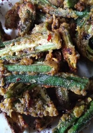 A picture of Crispy lady's finger.