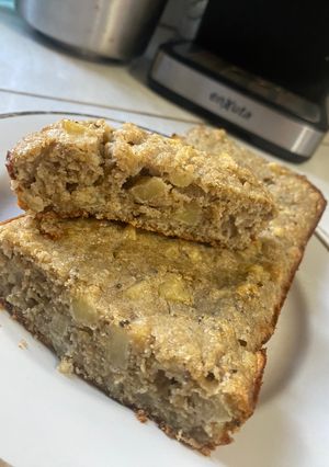 Una foto de Budín manzana y avena (sin harina ni azúcar)