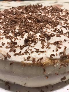 O poză a rețetei Tort cu mascarpone și piersici.