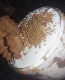 Creamy chocolate custard with candi biscuit