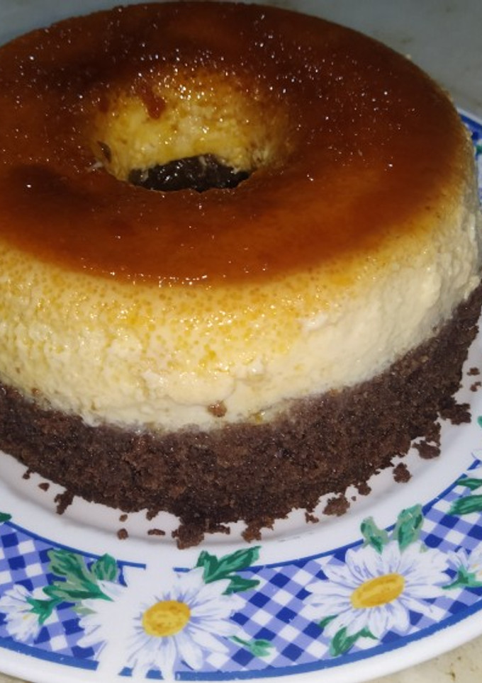 Una foto de Chocoflan fácil