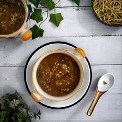 A picture of Chicken Manchow Soup.