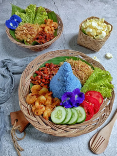 Foto resep Nasi uduk bunga telang