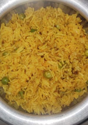 A picture of Matar pulav.