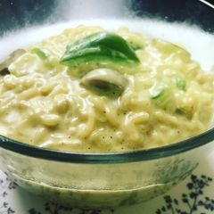 Maggi in white sauce A picture of Maggi in white sauce.