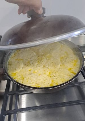 Una foto de Milhojas de papa a la Essen