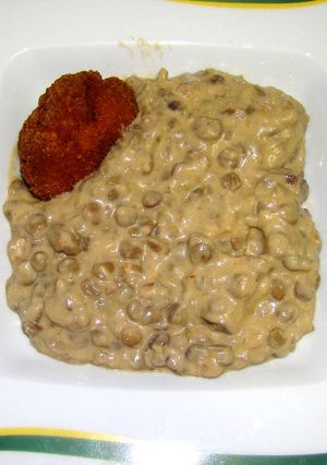 Tejfölös lencsefőzelék recept fotója
