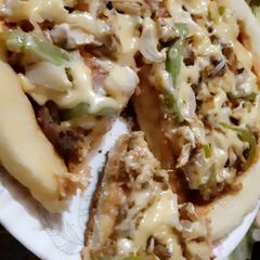 Chicken pizza without oven A picture of Chicken pizza without oven.