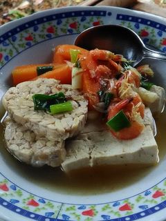 Foto resep Sop udang tahu tempe putihan
