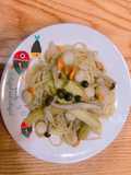 Miến / Mì Ý xào cồi sò điệp bắp nấm