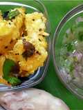 Tapioca stir fry with chilli chutney