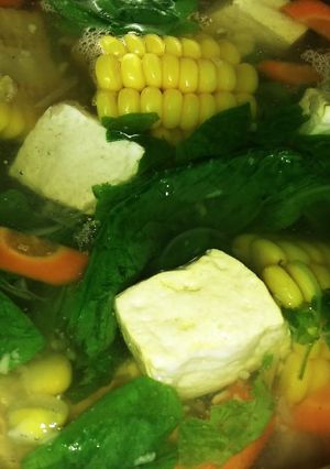 Foto resep Bening Bayam Tahu Jagung Wortel
