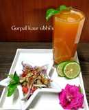 Golden Sparking Heart : Mother's Love Day. Carrot Ginger Elixir with Tulsi Red onion Kachumber salad