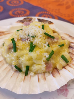 Una foto de Risotto carbonara