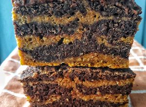 Foto principal de 🍫🎃 Bizcocho cebra de calabaza y cacao 🎃🍫