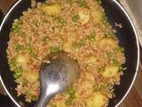 Fried rice with green peas