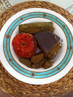 A picture of Stuffed Vegetables and Dolmadakia.