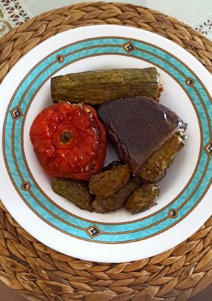 A picture of Stuffed Vegetables and Dolmadakia.