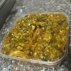 A picture of Okro soup.