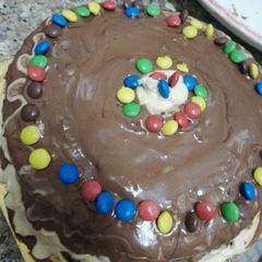 A picture of Chocolate truffle cake no oven.