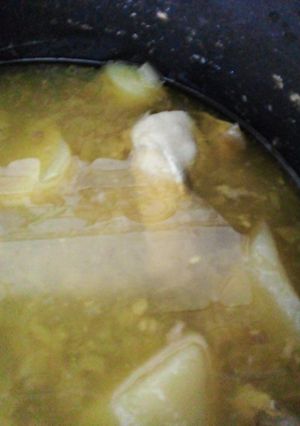 Una foto de Patatas con bacalao