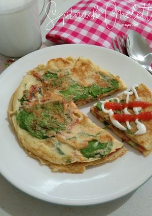 Foto resep Omelete Bayam