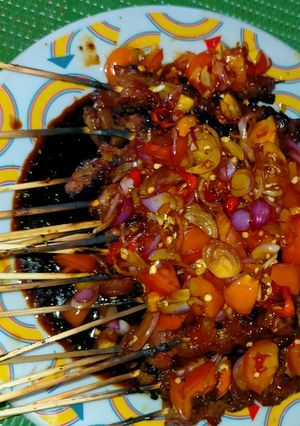 Foto resep Sate kambing garing di luar empuk di dalam