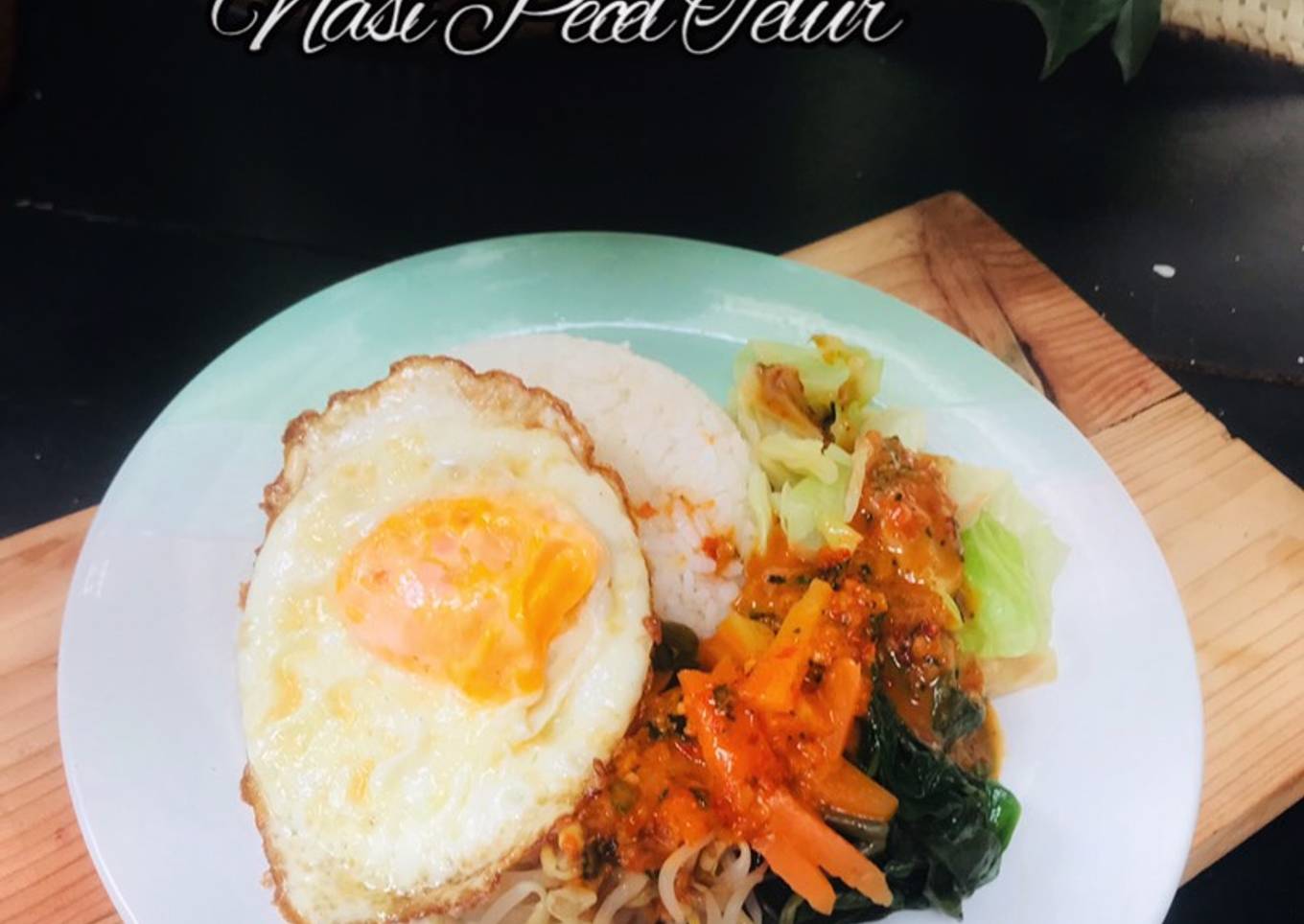 Nasi Pecel Telur praktis