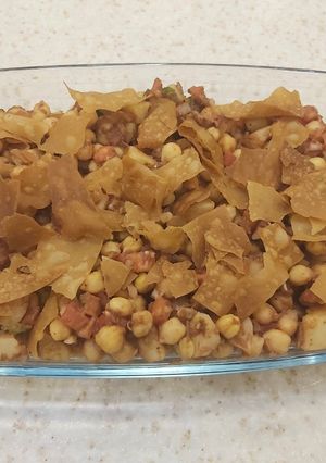 A picture of چنا چاٹ.
