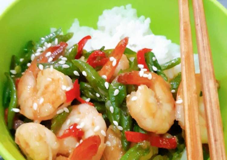 Resep Bumbu Dapur Tumis Udang Kacang Panjang