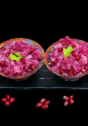 A picture of Pomegranate Granita.