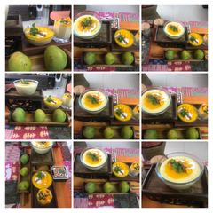 A picture of Mishti Mango (Aam) Doi (Dahi)- Steamed.