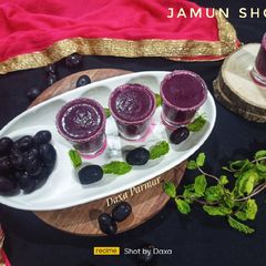 A picture of Jamun shots / Indian Blackberry Shots.