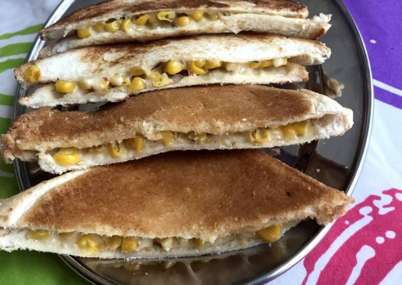 Corn cheese sandwich