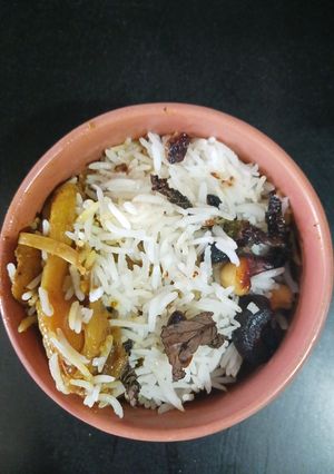 A picture of Kathal (Jackfruit)ki biryani.