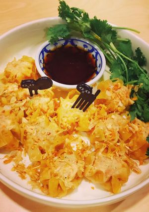 รูปของ ขนมจีบกุ้ง หมูสับ แบบไม่มีซึ้งก็นึ่งได้ ทำทานเองที่คอนโดได้ค่ะ