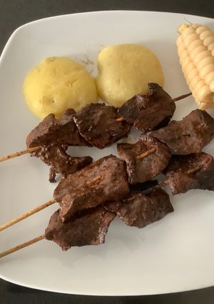 Una foto de Anticucho de corazón