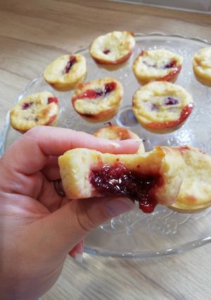 Une photo de Muffins healthy SSA aux poires🍐et cœur confiture de figues 🤤