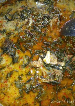 Foto resep Gulai daun singkong salai patin ala Buk'e gendis