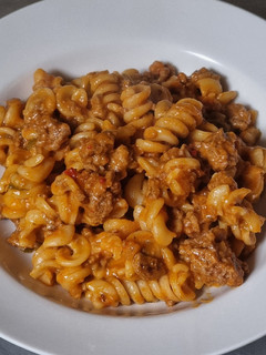 Una foto de Pasta con carne picada