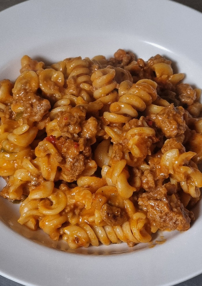 Una foto de Pasta con carne picada