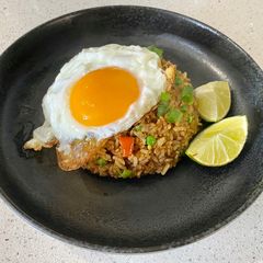 A picture of Nasi goreng (Indonesian stir-fried rice).