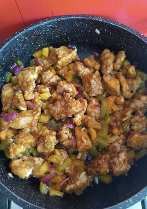 Una foto de Pollo a la Naranja