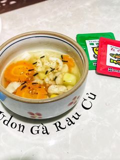 Hình của món Mì Udon Gà Rau Củ - Ăn Dặm.