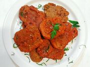Una foto de milanesas de harina de garbanzo